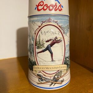 Coors Ceramic Mug with Skiing Scene - 87426